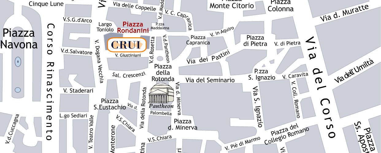 Mappa della Sede Fondazione CRUI