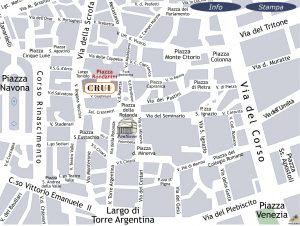 Mappa della Sede Fondazione CRUI